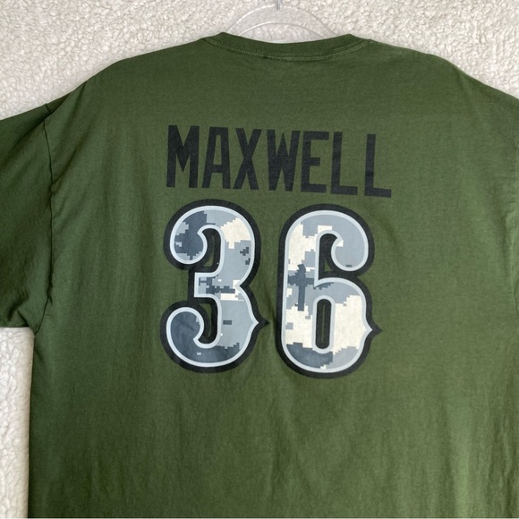 Fruit of the Loom Nashville Sounds baseball army green camo Maxwell jersey shirt - Picture 11 of 14